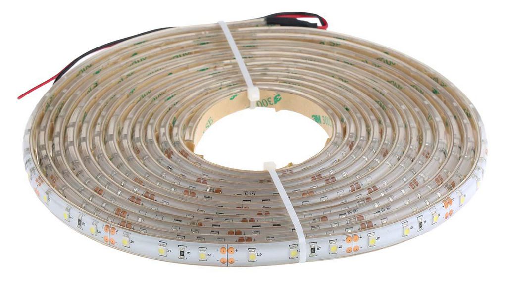 LED-list, LS, 5m, 12V, 400mA, 4.8W, Kall vit